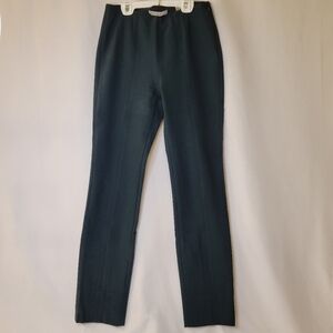 VINCE Green Slit Back Hem Slim Fit Skinny Dress Pants